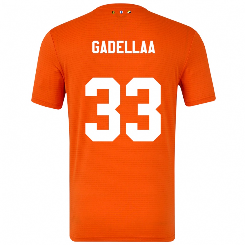 נשים Kevin Gadellaa #33 כתום שחור חולצת שוער 2025/26 חולצה קצרה