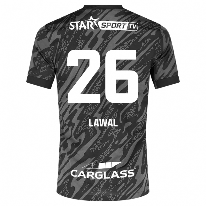 נשים טוביאס לאוואל #26 אפור כהה שחור חולצת שוער 2025/26 חולצה קצרה