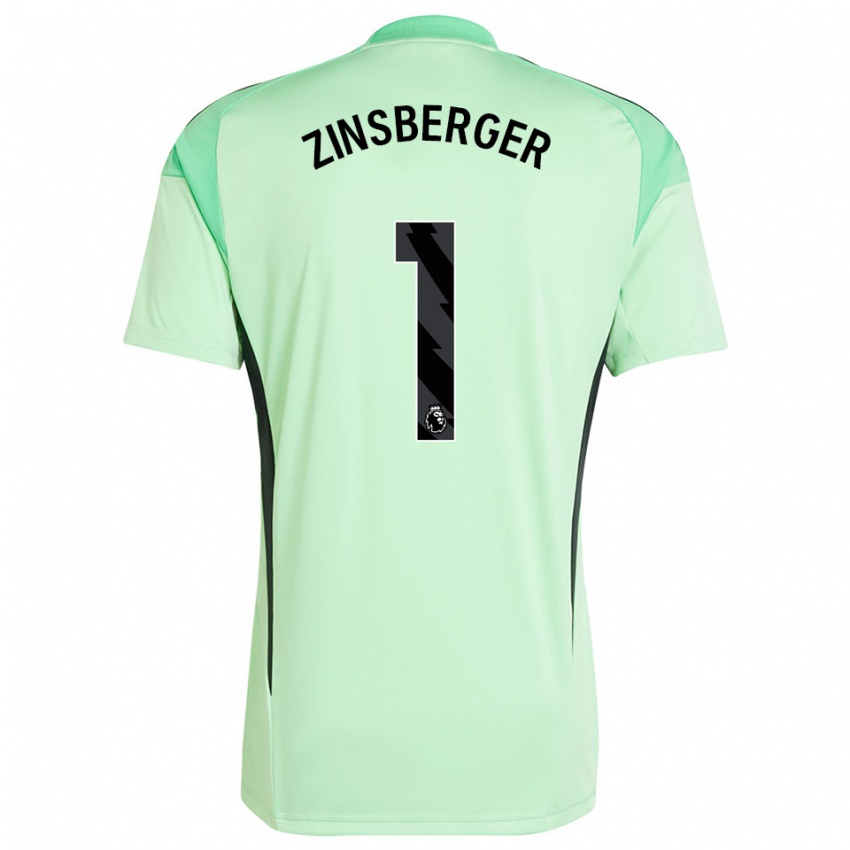 נשים Manuela Zinsberger #1 ירוק בהיר שחור חולצת שוער 2025/26 חולצה קצרה