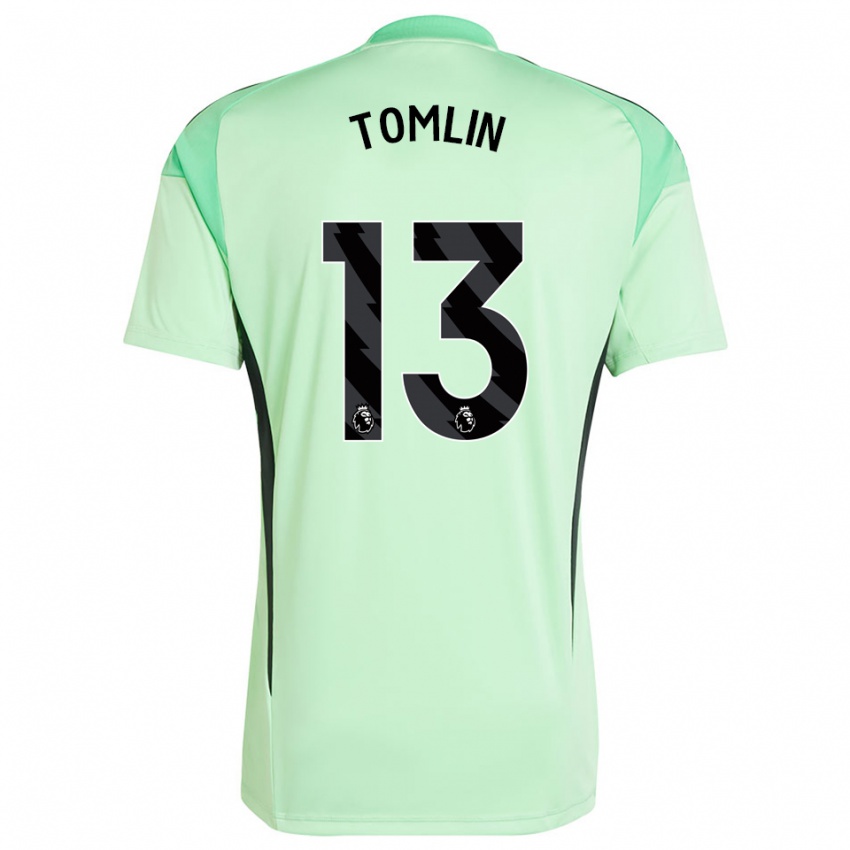 נשים Jack Tomlin #13 ירוק בהיר שחור חולצת שוער 2025/26 חולצה קצרה