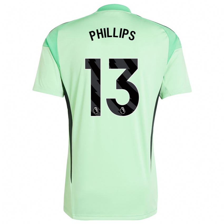 נשים Charlie Phillips #13 ירוק בהיר שחור חולצת שוער 2025/26 חולצה קצרה