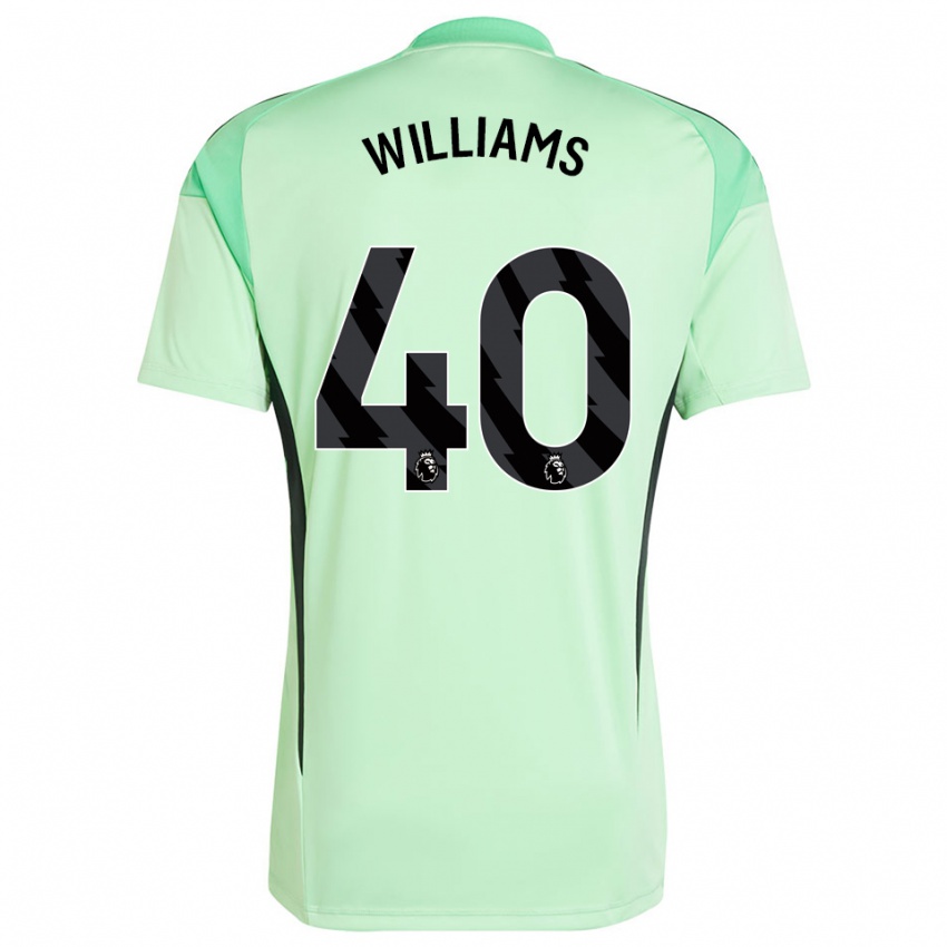 נשים נעמי אלואיז וויליאמס #40 ירוק בהיר שחור חולצת שוער 2025/26 חולצה קצרה