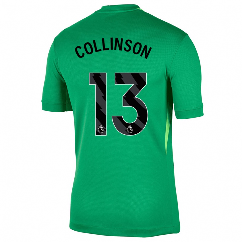 נשים Isaac Collinson #13 ירוק שחור חולצת שוער 2025/26 חולצה קצרה