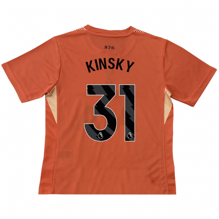 נשים אנטונין קינסקי #31 כתום שחור חולצת שוער 2025/26 חולצה קצרה