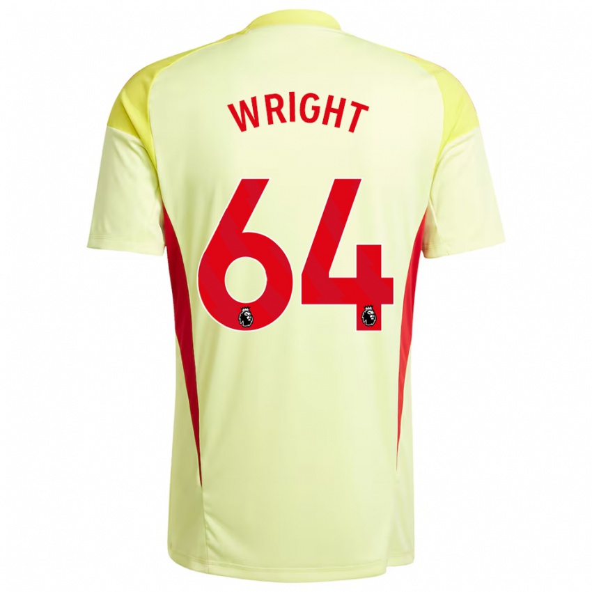 נשים James Wright #64 צהוב בהיר חולצת שוער 2025/26 חולצה קצרה