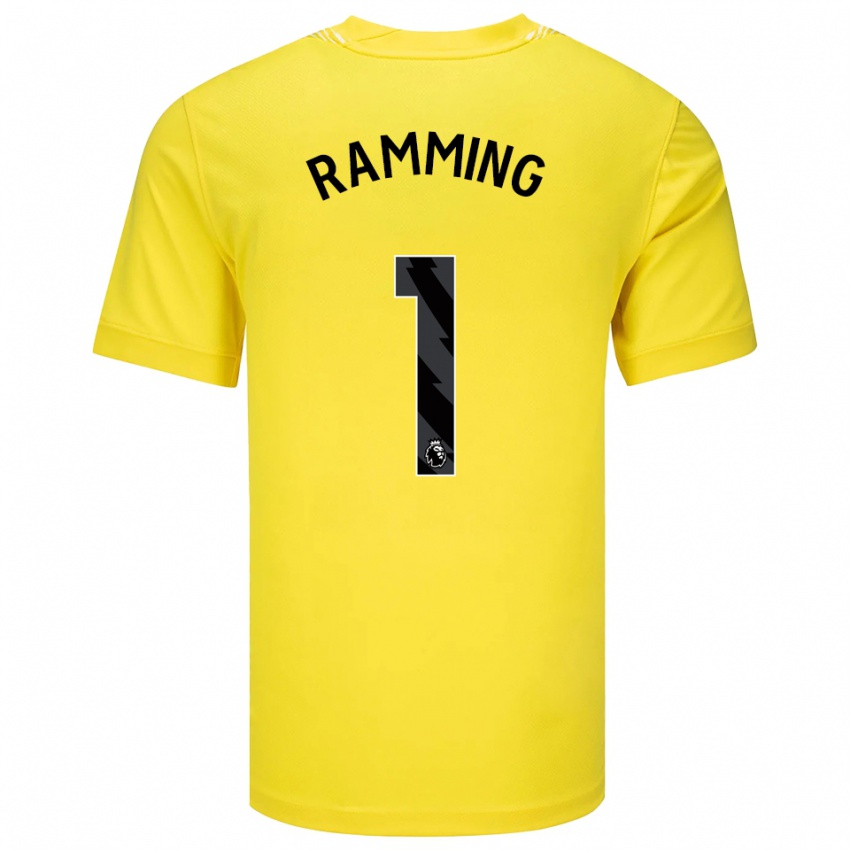 נשים נילס ראמינג #1 צהוב שחור חולצת שוער 2025/26 חולצה קצרה