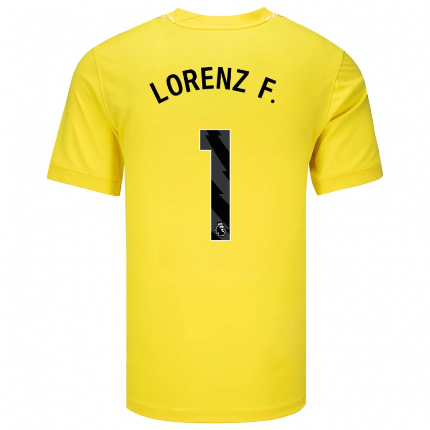 נשים לורנץ פרדיננד #1 צהוב שחור חולצת שוער 2025/26 חולצה קצרה