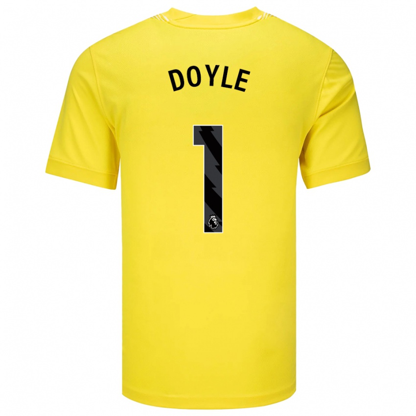 נשים Liam Doyle #1 צהוב שחור חולצת שוער 2025/26 חולצה קצרה