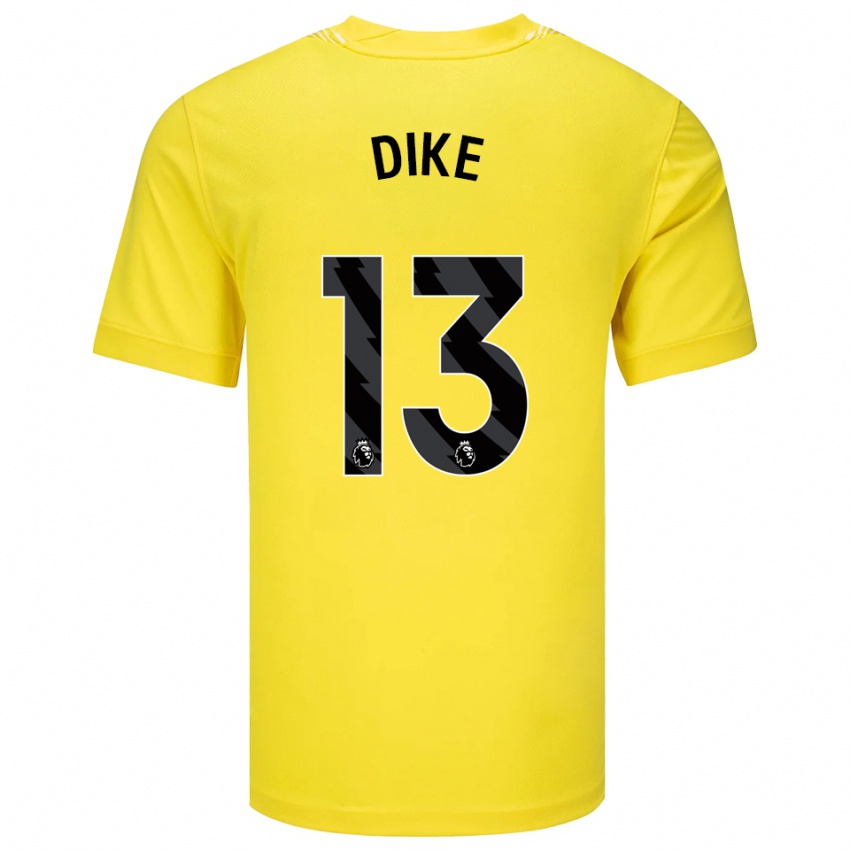 נשים מיכאל דייק #13 צהוב שחור חולצת שוער 2025/26 חולצה קצרה