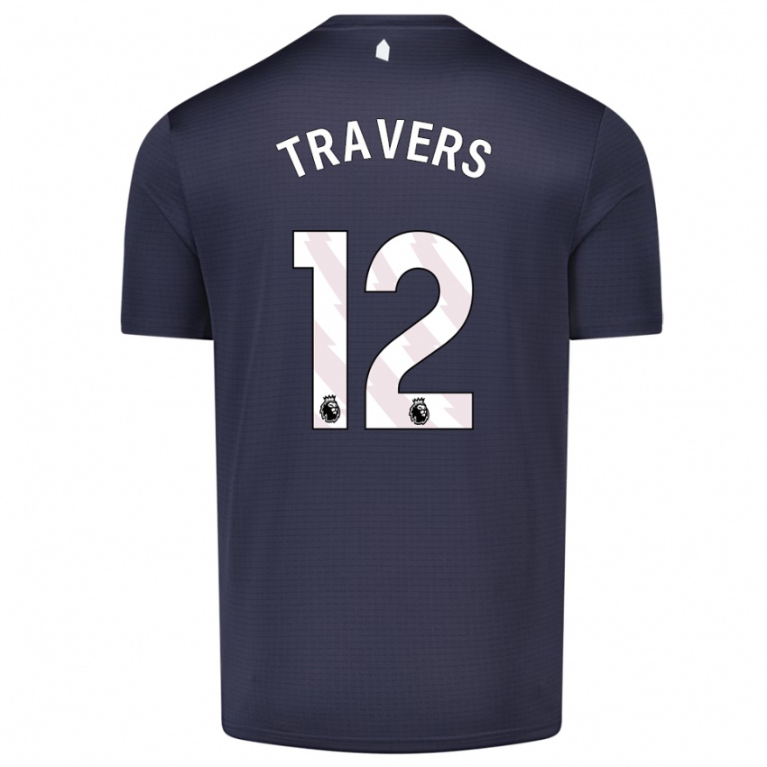 נשים מארק טרוורס #12 שחור לבן חולצת שוער 2025/26 חולצה קצרה