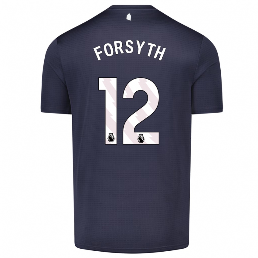 נשים Luke Forsyth #12 שחור לבן חולצת שוער 2025/26 חולצה קצרה