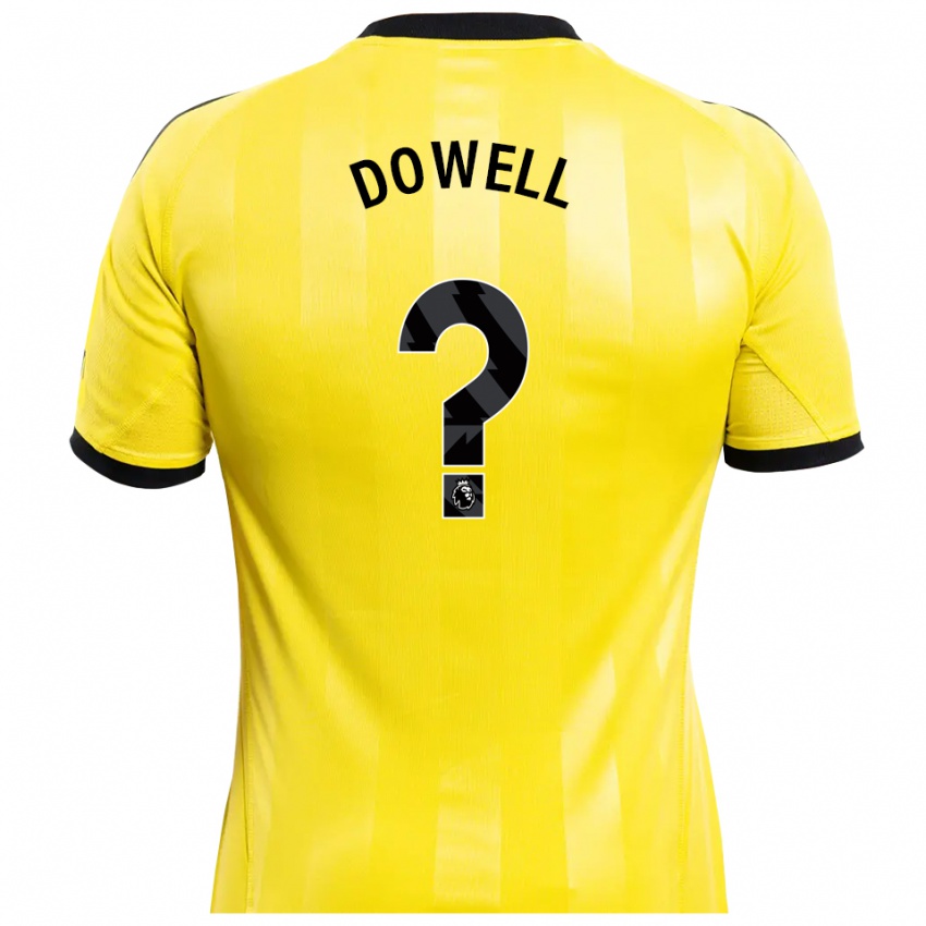 נשים Roman Dowell #0 צהוב שחור חולצת שוער 2025/26 חולצה קצרה