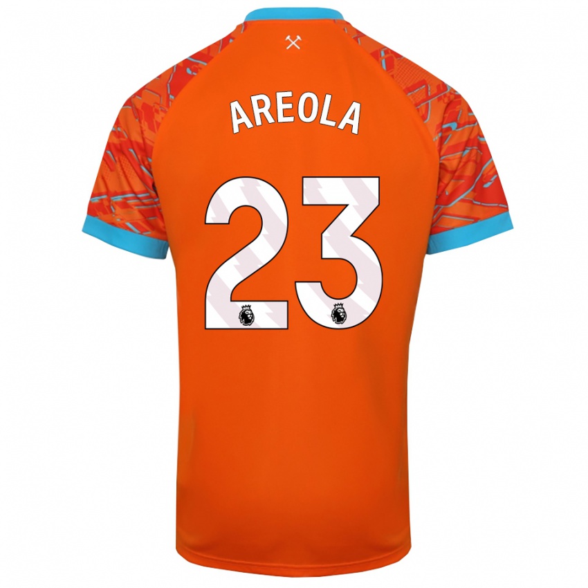 נשים אלפונס אראולה #23 כתום לבן חולצת שוער 2025/26 חולצה קצרה