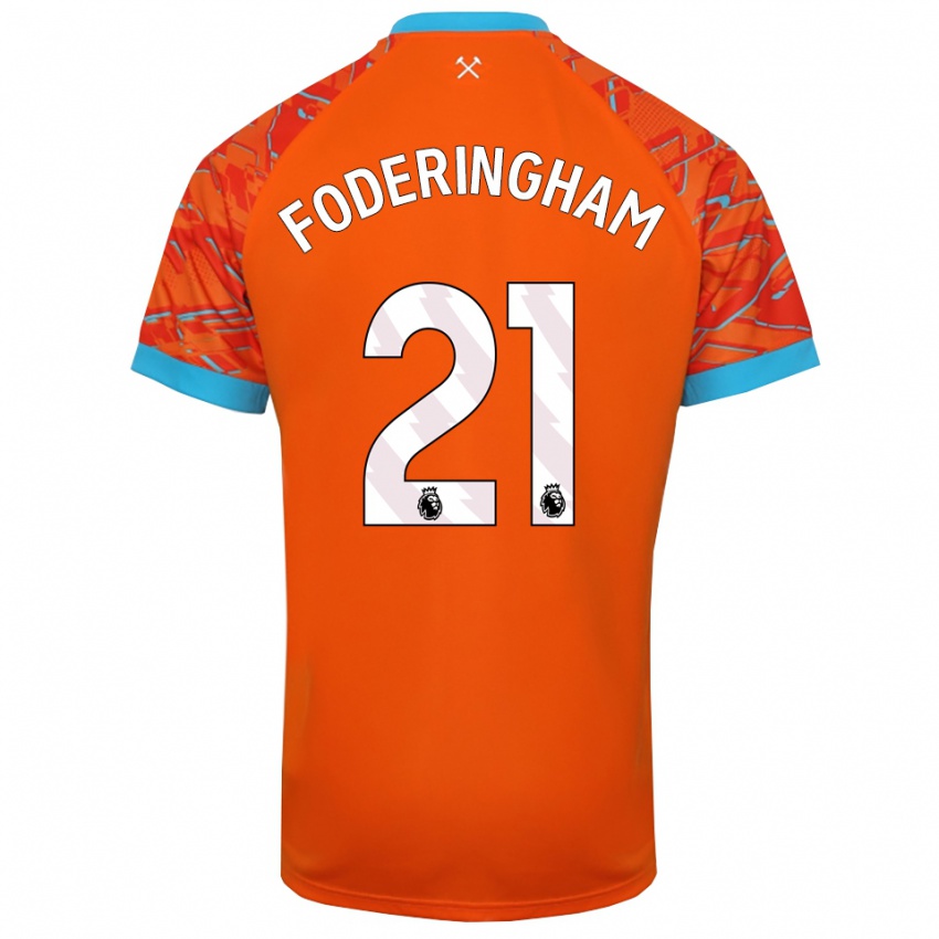 נשים וס פודרינגהאם #21 כתום לבן חולצת שוער 2025/26 חולצה קצרה