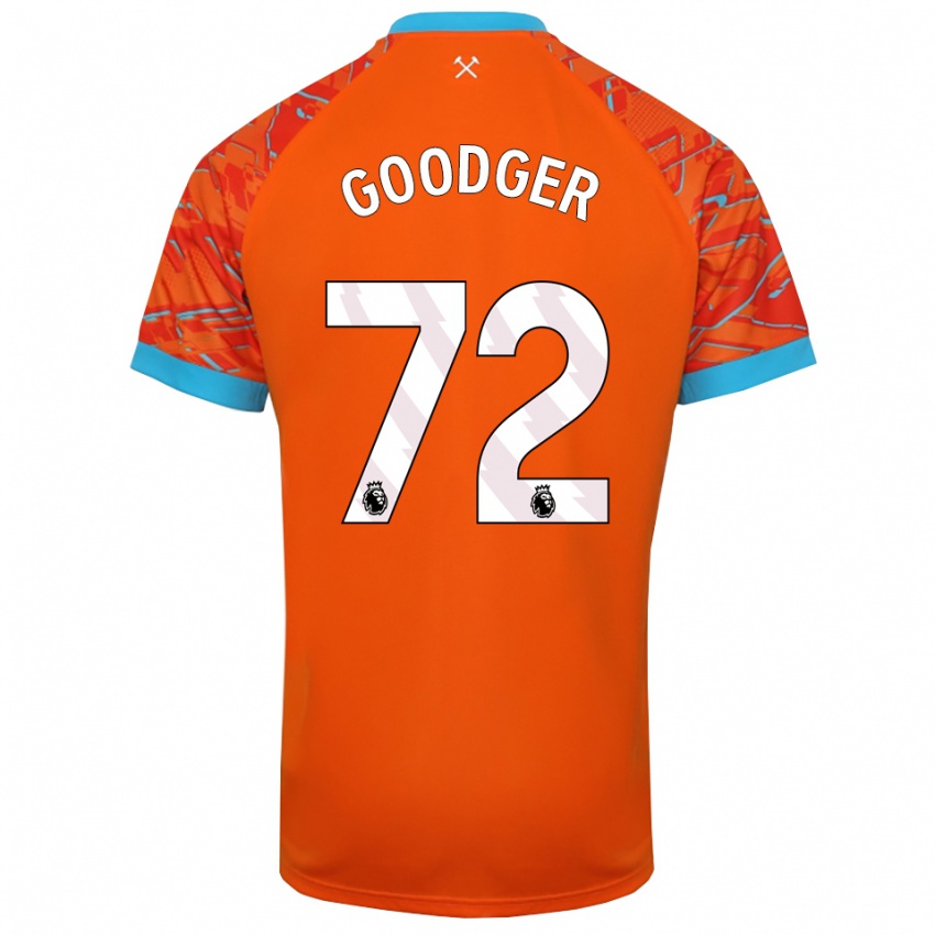 נשים Tommy Goodger #72 כתום לבן חולצת שוער 2025/26 חולצה קצרה
