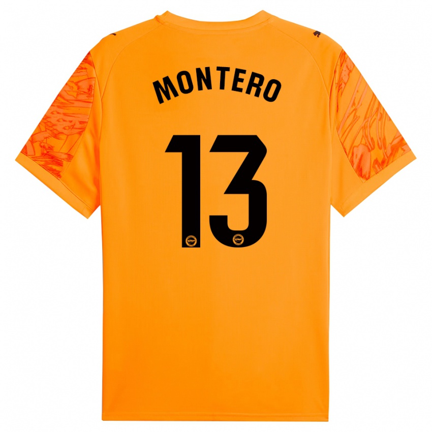 נשים רובן מונטרו פרננדס #13 כתום שחור חולצת שוער 2025/26 חולצה קצרה