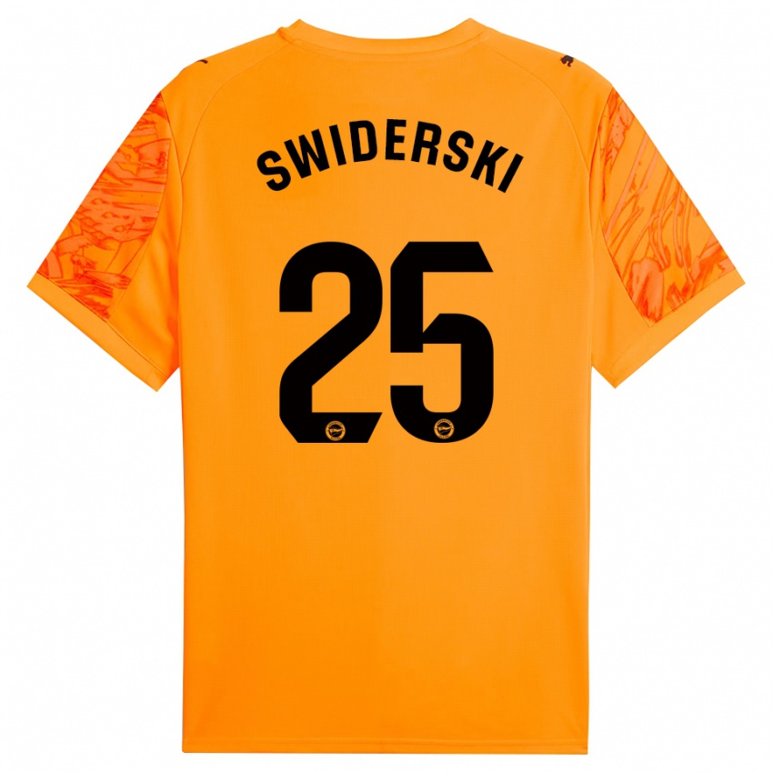 נשים גרגואר סוידרסקי #25 כתום שחור חולצת שוער 2025/26 חולצה קצרה