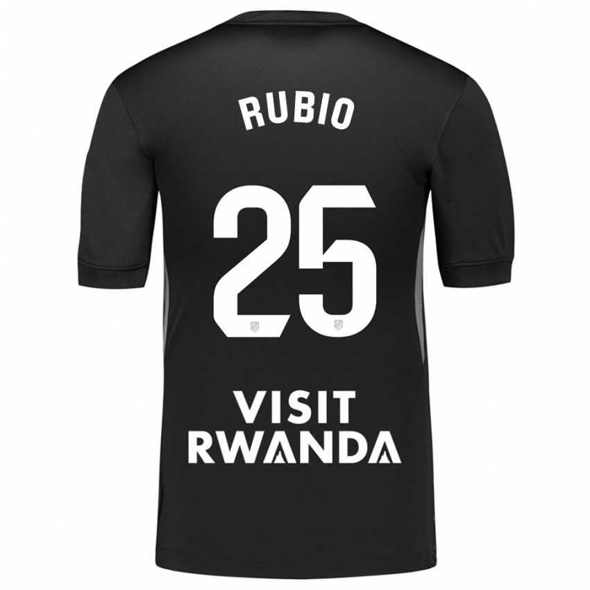 נשים Daniel Rubio #25 שחור לבן חולצת שוער 2025/26 חולצה קצרה