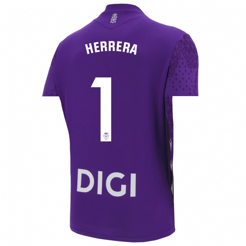 נשים סרחיו הררה #1 סגול לבן חולצת שוער 2025/26 חולצה קצרה