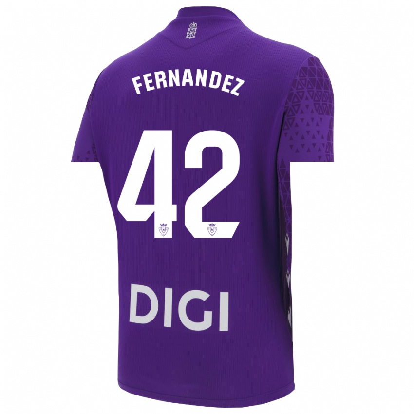 נשים Rafa Fernández #42 סגול לבן חולצת שוער 2025/26 חולצה קצרה