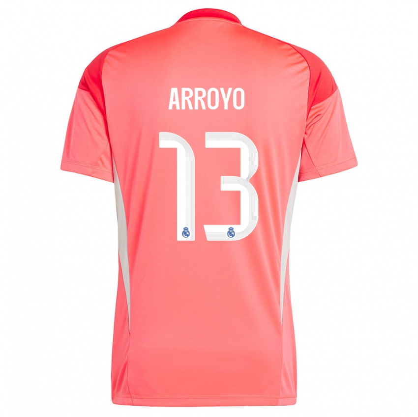 נשים Diego Arroyo #13 כתום אדום לבן חולצת שוער 2025/26 חולצה קצרה