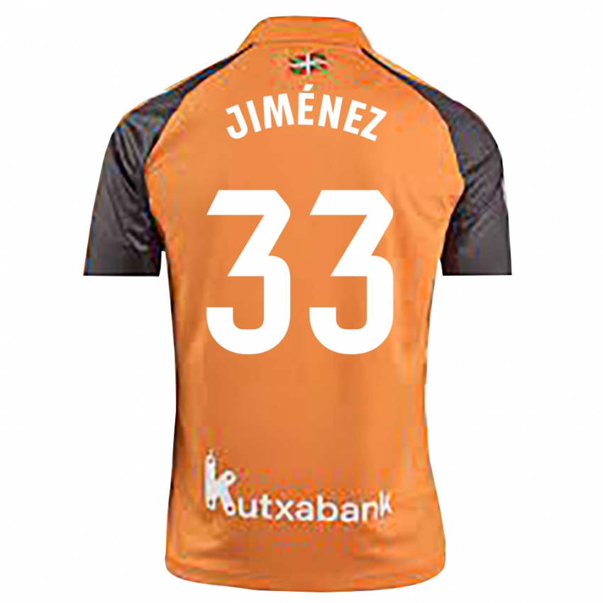 נשים Javier Jiménez #33 שחור כתום חולצת שוער 2025/26 חולצה קצרה