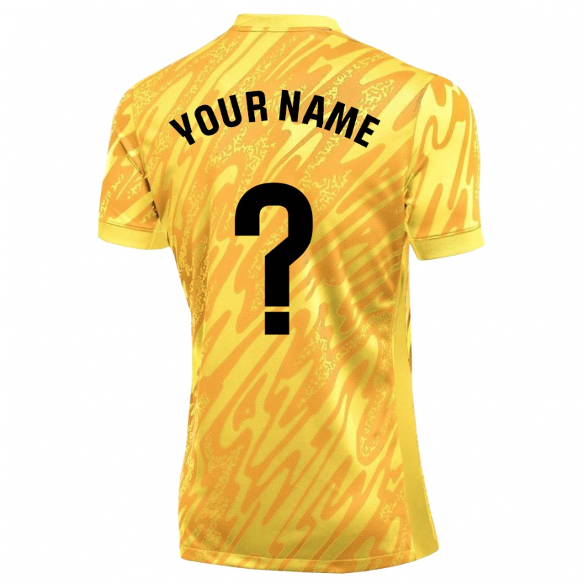 נשים אלצ'ה צהוב שחור חולצת שוער 2025/26 חולצה קצרה