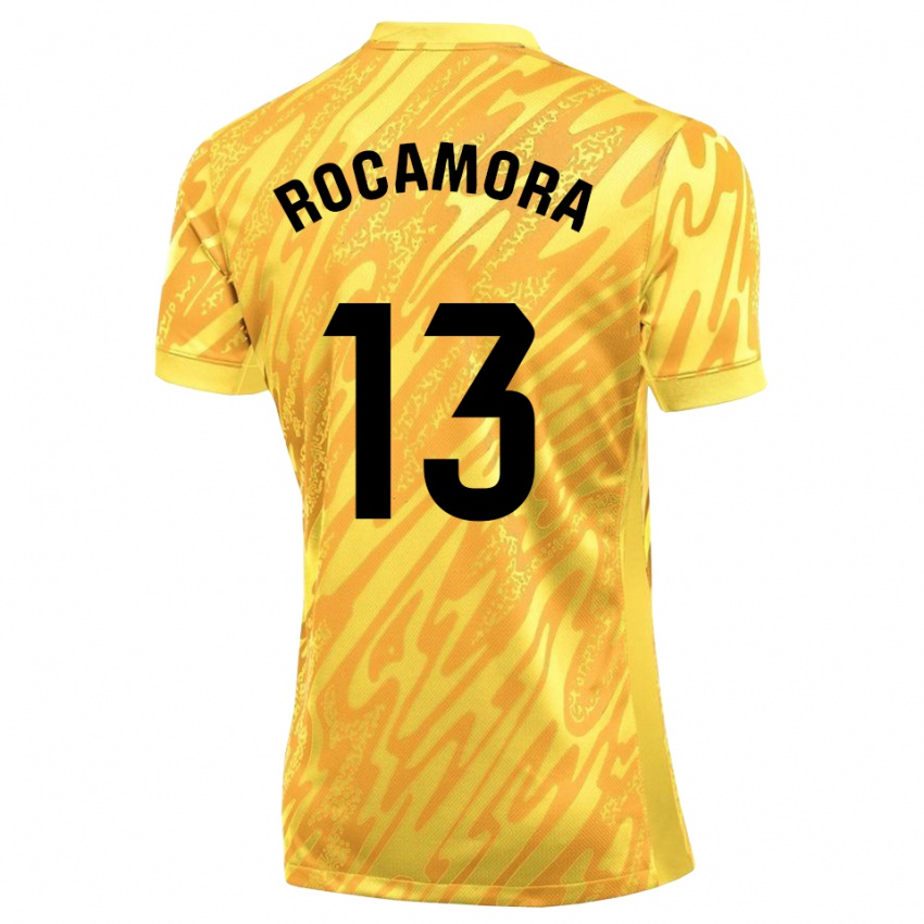 נשים María Rocamora Díaz #13 צהוב שחור חולצת שוער 2025/26 חולצה קצרה