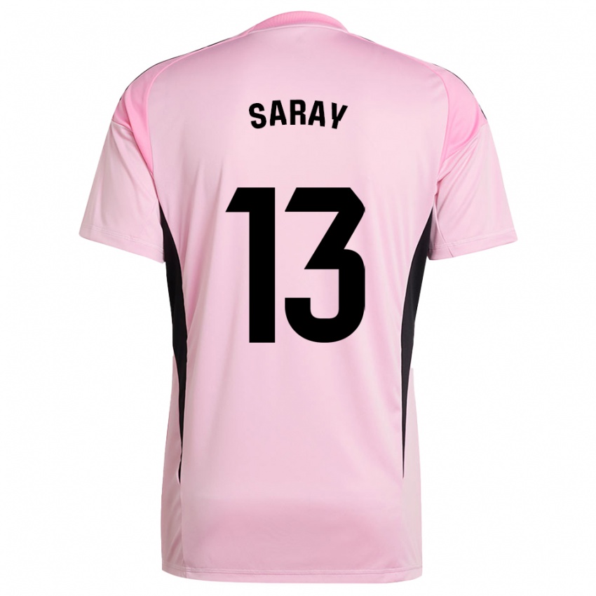 נשים Saray Vázquez Alonso #13 ורוד שחור חולצת שוער 2025/26 חולצה קצרה
