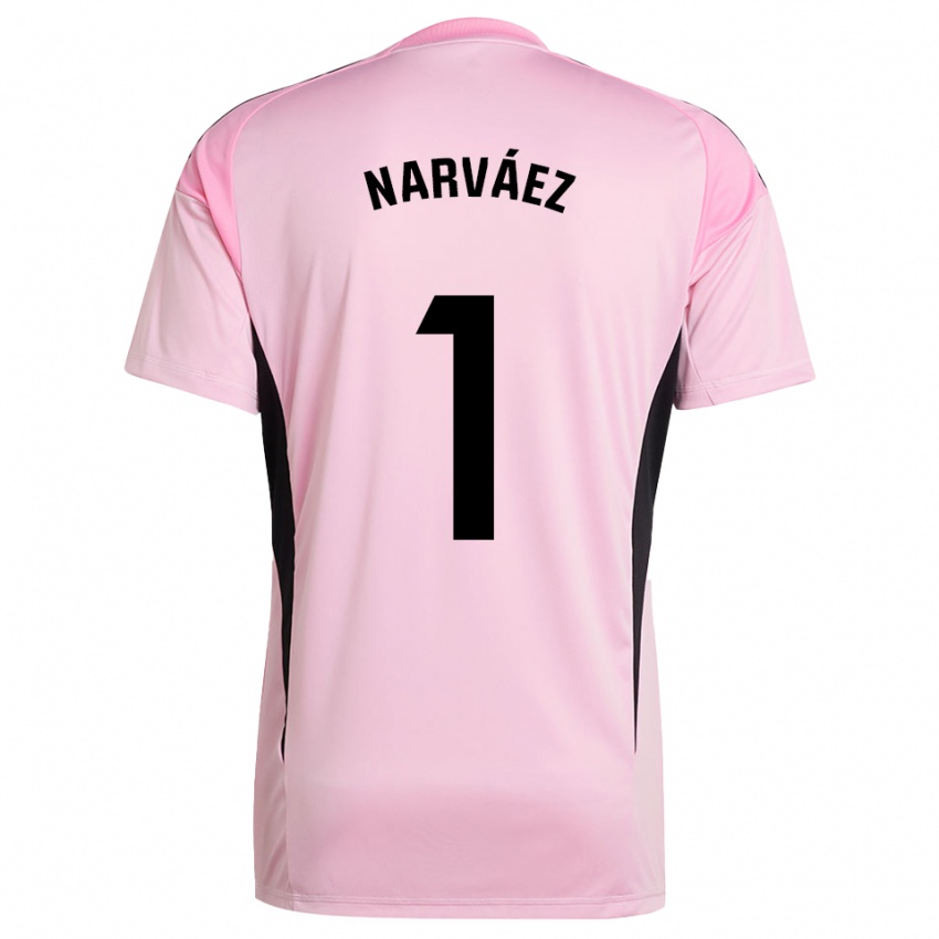 נשים Miguel Narváez #1 ורוד שחור חולצת שוער 2025/26 חולצה קצרה