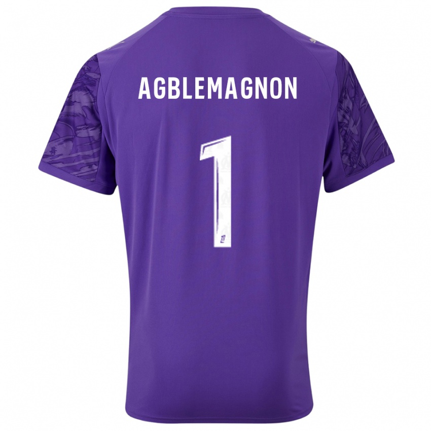 נשים יורגן אגבלמאניון #1 סגול לבן חולצת שוער 2025/26 חולצה קצרה