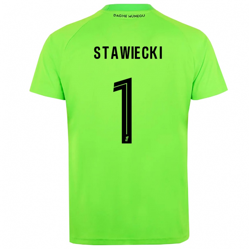 נשים ג׳ולס סטבייצקי #1 ירוק שחור חולצת שוער 2025/26 חולצה קצרה