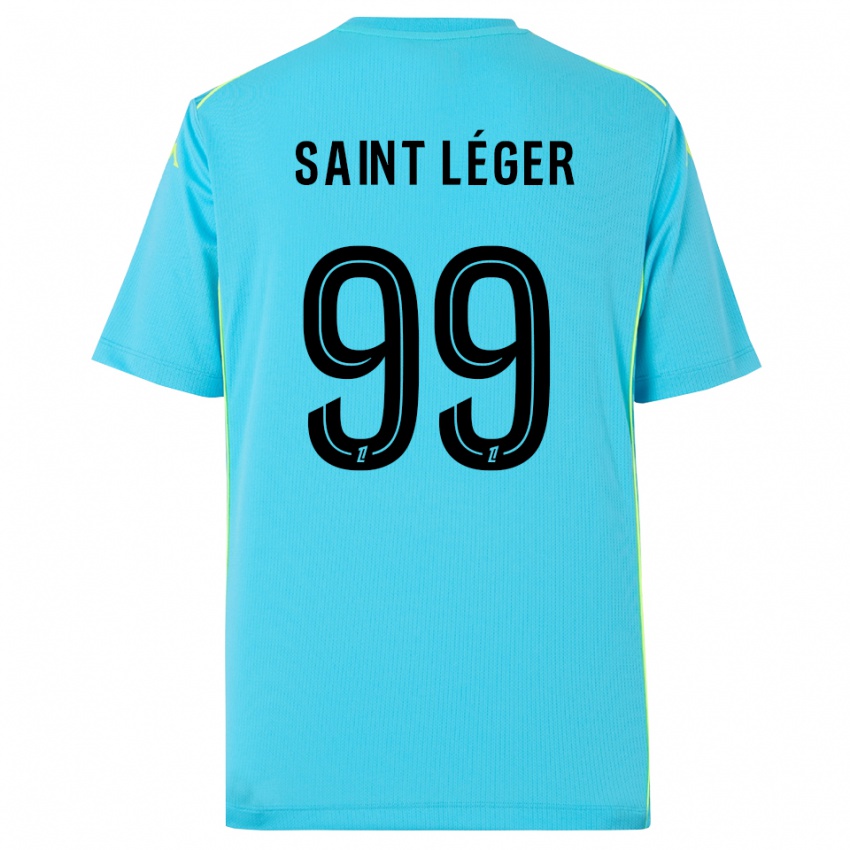 נשים מאורין סיינט-לז׳ה #99 כחול שמיים שחור חולצת שוער 2025/26 חולצה קצרה