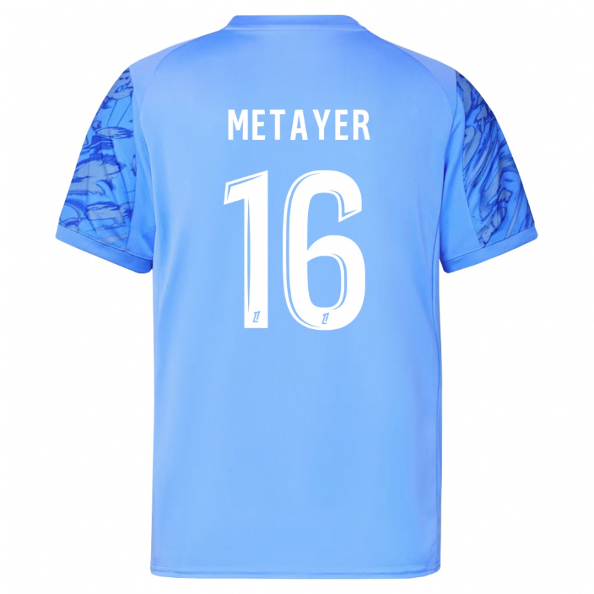 נשים Maxence Metayer #16 כחול לבן חולצת שוער 2025/26 חולצה קצרה