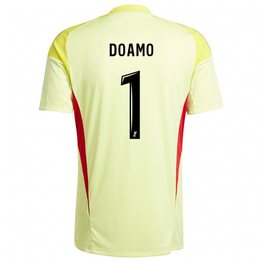 נשים Isaac Doamo #1 צהוב שחור בהיר חולצת שוער 2025/26 חולצה קצרה