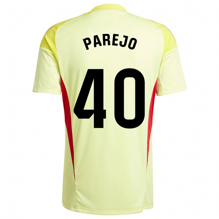 נשים Jesús Parejo #40 צהוב בהיר שחור חולצת שוער 2025/26 חולצה קצרה