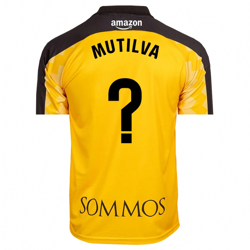 נשים Aimar Mutilva #0 צהוב שחור חולצת שוער 2025/26 חולצה קצרה