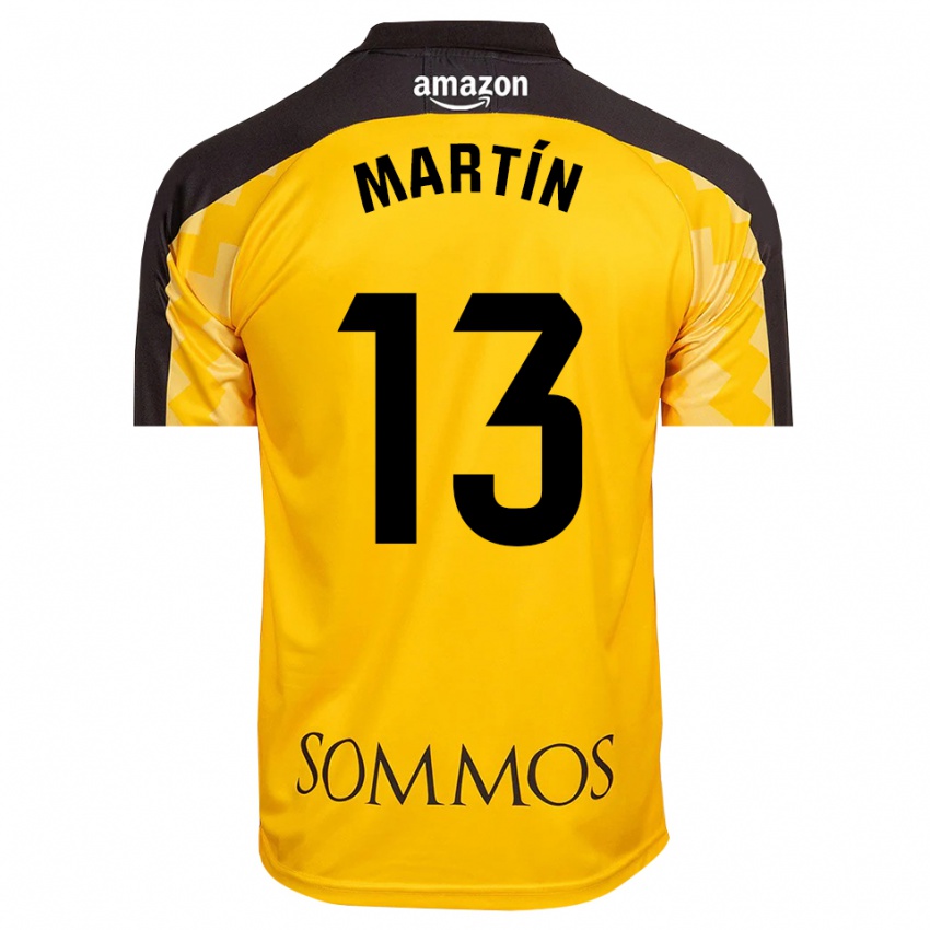 נשים Dani Martín #13 צהוב שחור חולצת שוער 2025/26 חולצה קצרה