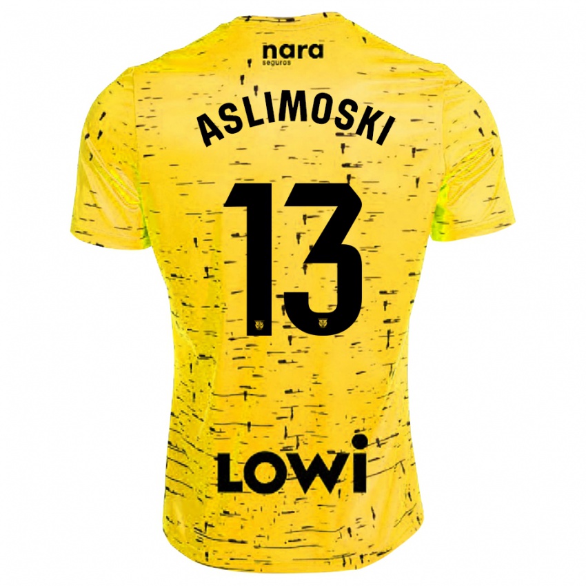 נשים Tomme Aslimoski #13 צהוב שחור חולצת שוער 2025/26 חולצה קצרה