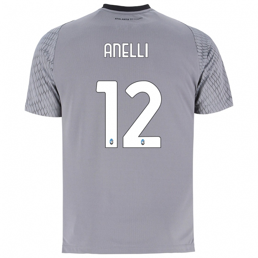 נשים Alessandro Anelli #12 אפור כחול אדום חולצת שוער 2025/26 חולצה קצרה