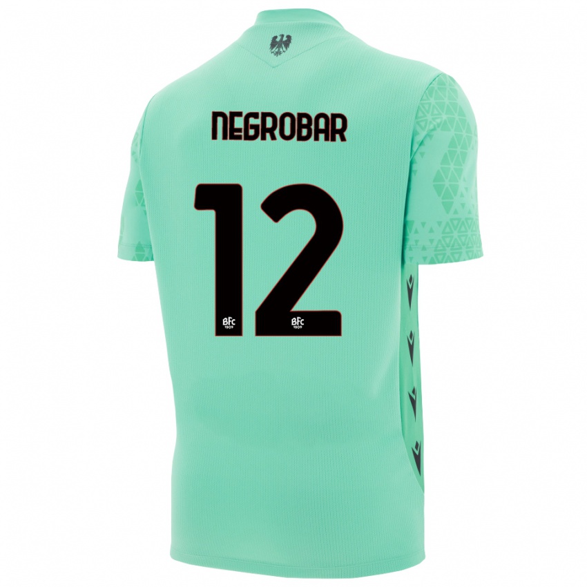 נשים Lucas Negrobar #12 כחול מנטה שחור חולצת שוער 2025/26 חולצה קצרה