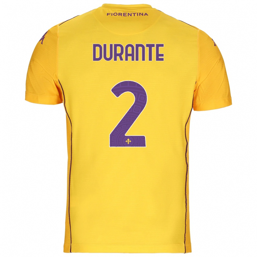 נשים פרנצ'סקה דוראנטה #2 כתום צהוב סגול חולצת שוער 2025/26 חולצה קצרה