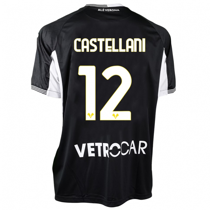 נשים Zeno Castellani #12 שחור לבן חולצת שוער 2025/26 חולצה קצרה