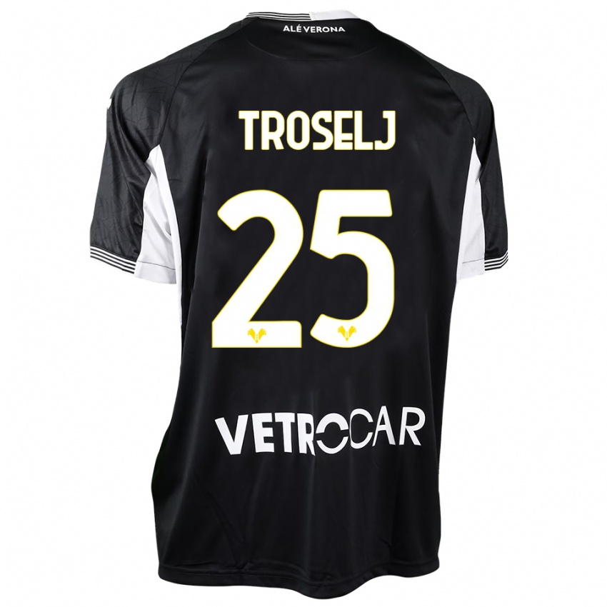 נשים איתן טרוסלי #25 שחור לבן חולצת שוער 2025/26 חולצה קצרה