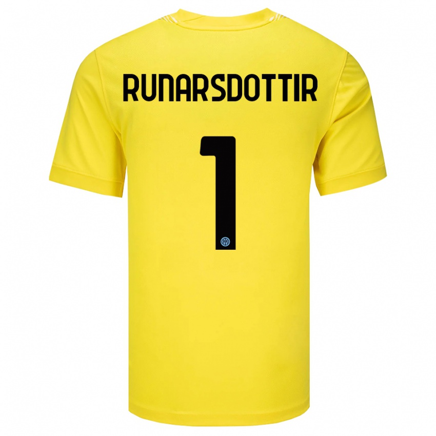 נשים ססיליה ראן רונארסדוטיר #1 צהוב בהיר שחור חולצת שוער 2025/26 חולצה קצרה