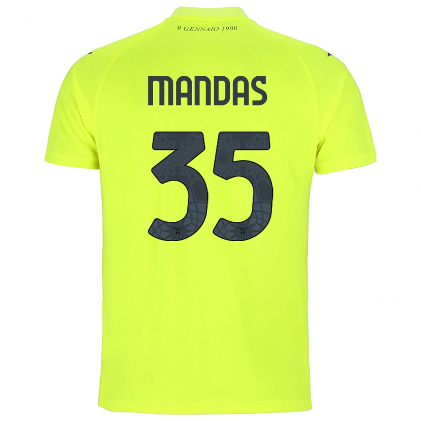 נשים חריסטוס מנדאס #35 ירוק פלורסנט חולצת שוער 2025/26 חולצה קצרה