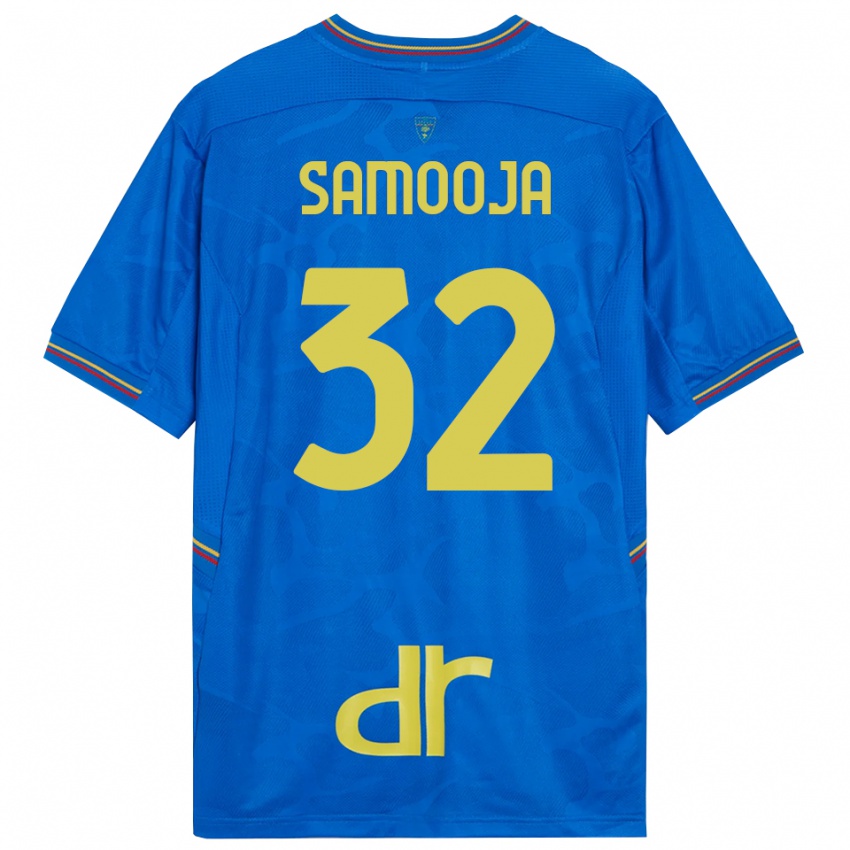 נשים Jasper Samooja #32 כחול מלכותי חום חולצת שוער 2025/26 חולצה קצרה