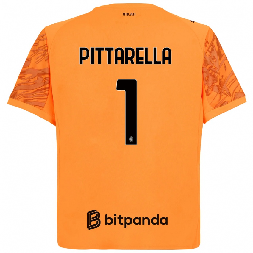 נשים Matteo Pittarella #1 כתום צהוב שחור חולצת שוער 2025/26 חולצה קצרה