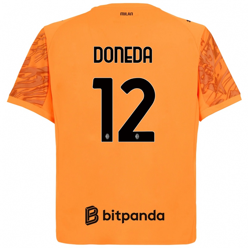 נשים פאולו דונדה #12 כתום צהוב שחור חולצת שוער 2025/26 חולצה קצרה