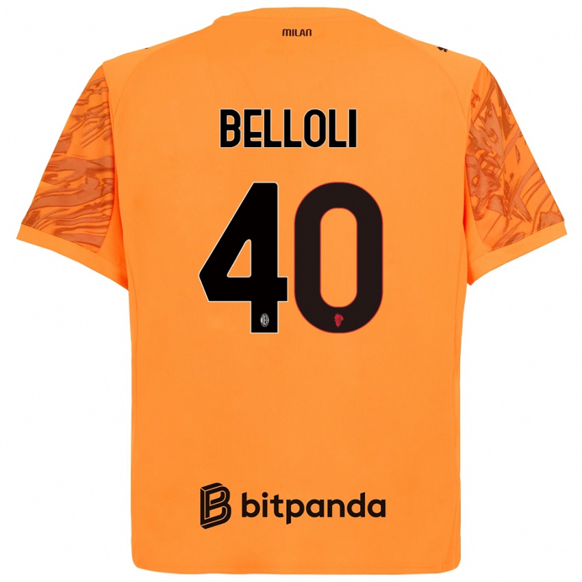 נשים Sofia Belloli #40 כתום צהוב שחור חולצת שוער 2025/26 חולצה קצרה